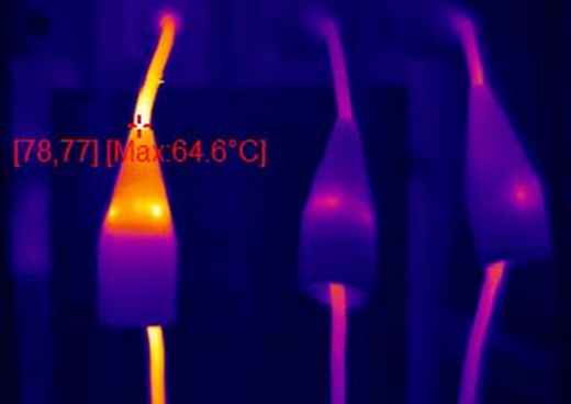   電纜類設(shè)備運(yùn)行狀況檢測：
電纜接頭發(fā)熱引起的溫度異常